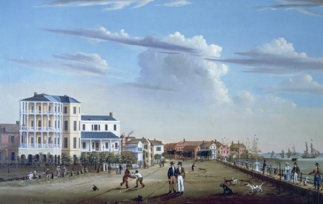 unknow artist View along the East Battery oil painting picture